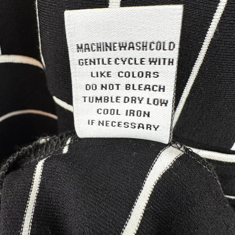 Habitat Swing Dress 3/4 Sleeve Striped Black 1X Pocket Travel Office Classic - Picture 10 of 11